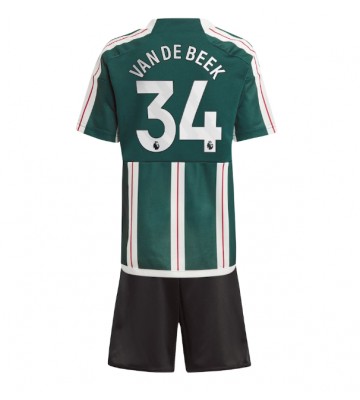 Manchester United Donny van de Beek #34 Replika Babytøj Udebanesæt Børn 2023-24 Kortærmet (+ Korte bukser)